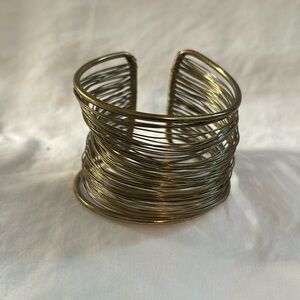 Boho Chic Brass Wire Cuff Bracelet